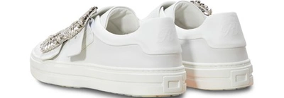 Shop Roger Vivier Sneaky Viv Strass Sneakers In Blanc Cire