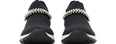 Shop Jimmy Choo Verona Sock Sneakers In Black/crystal