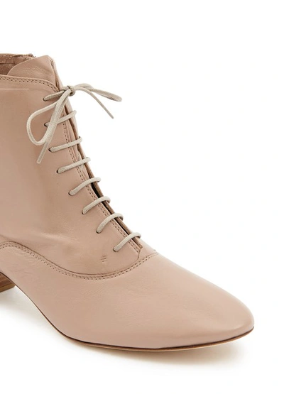 Shop Repetto Marvin Laced Ankle Boots In Beige