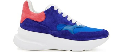 Shop Alexander Mcqueen Oversize Runners In Blue