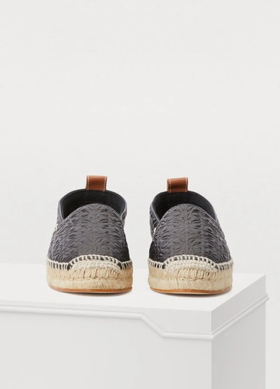 Shop Loewe Repeat Espadrilles In Black