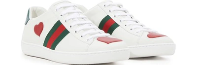 Shop Gucci New Ace Sneakers In Bian/h.red/vrv/r.f/v