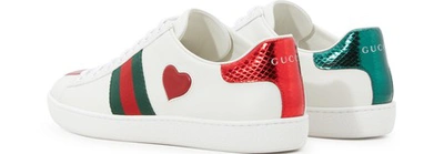Shop Gucci New Ace Sneakers In Bian/h.red/vrv/r.f/v