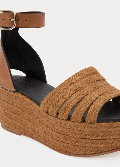 Shop Loewe Rope Sandals In Taupe