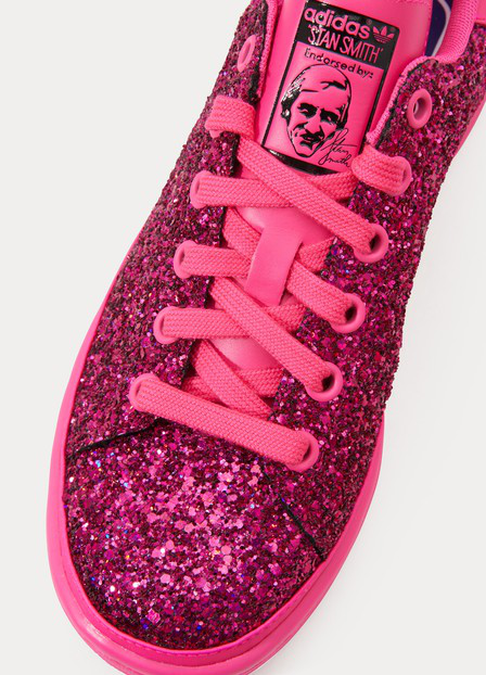 stan smith pink glitter
