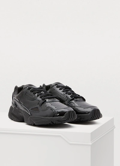 Shop Adidas Originals Falcon W Sneakers In Black