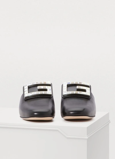 Shop Gucci Leather Mules In Black