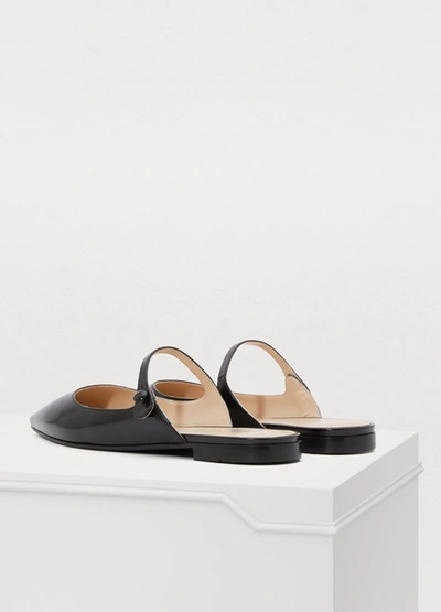 Shop Prada Flat Mules In Black