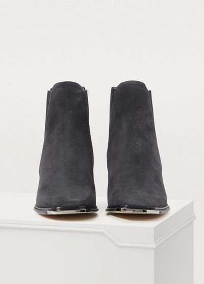 Shop Jimmy Choo Mitzi 50 Ankle Boots In Light Grey