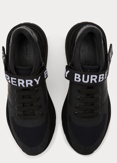 Shop Burberry Ronnie Trainers In Black