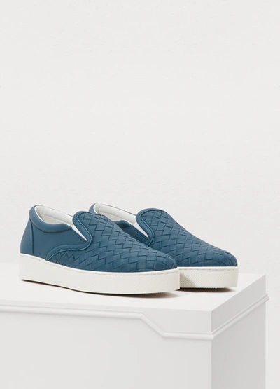 Shop Bottega Veneta Dodger Slip-on In Brighton Blue