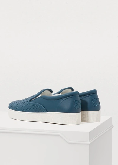 Shop Bottega Veneta Dodger Slip-on In Brighton Blue