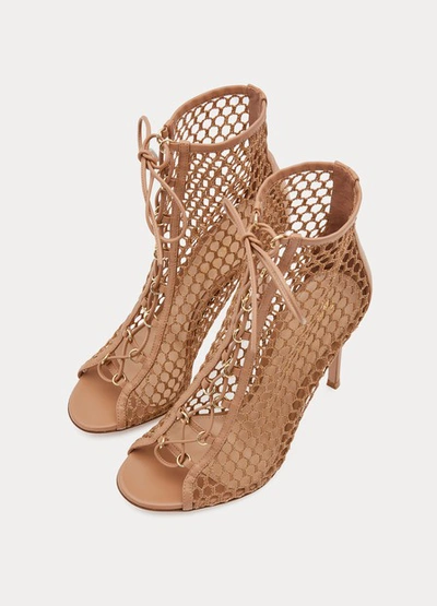 Shop Gianvito Rossi Lace-up Sandals In Beige