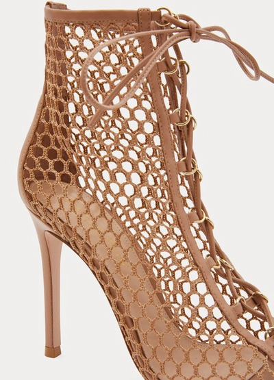 Shop Gianvito Rossi Lace-up Sandals In Beige