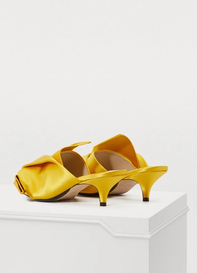 Shop N°21 Bow Mules In Yellow