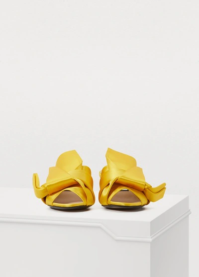 Shop N°21 Bow Mules In Yellow