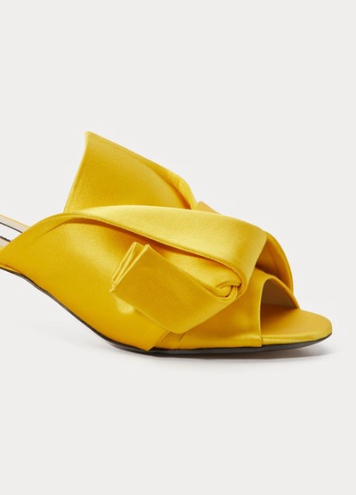 Shop N°21 Bow Mules In Yellow