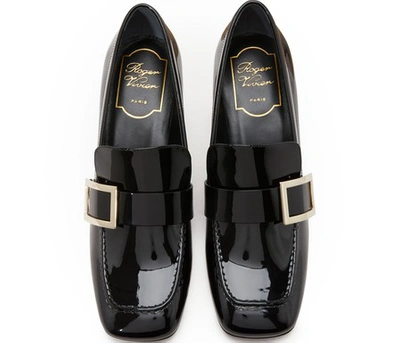 Shop Roger Vivier Podium Moccasins In Black