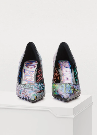 Shop Balenciaga Graffiti Pumps In 1187