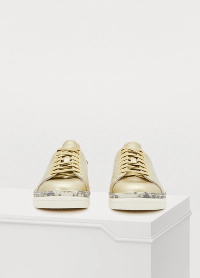 Shop Adidas Originals Stan Smith New Bold Sneakers In Ormeta/ormeta/blacas