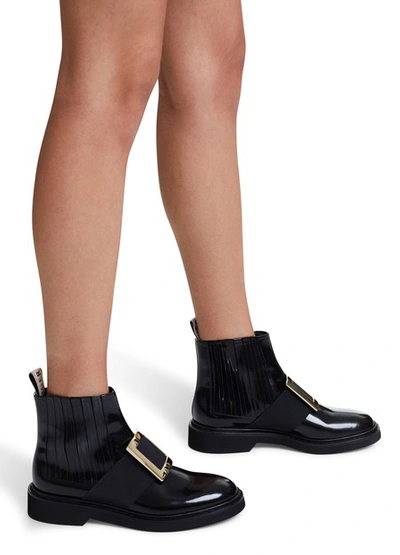 Shop Roger Vivier Viv Rangers Ankle Boots In Nero