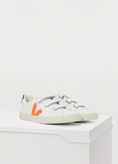 Shop Veja Esplar Velcro Trainers In White