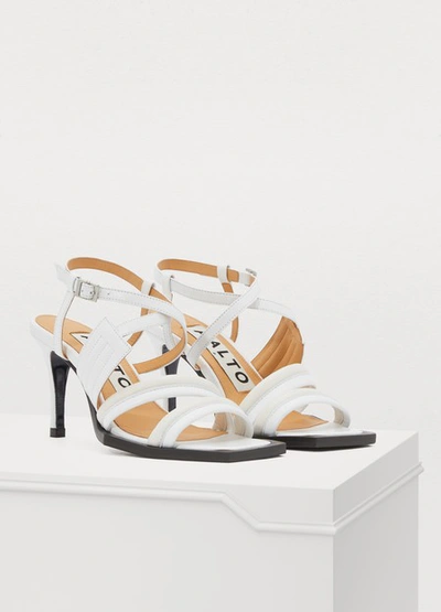 Shop Aalto Open Heeled Sandals In White