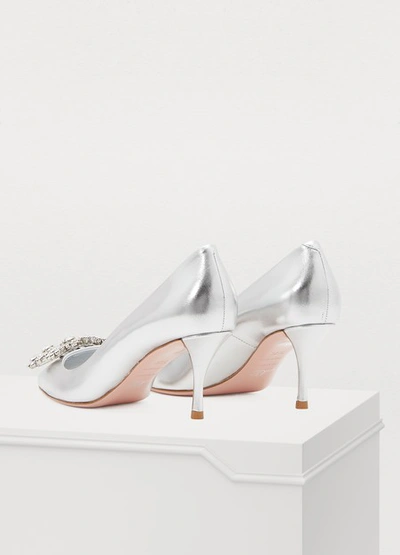 Shop Roger Vivier Décolleté Flower Pumps In Air