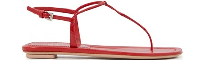 Shop Prada Flat Sandals In Rosso