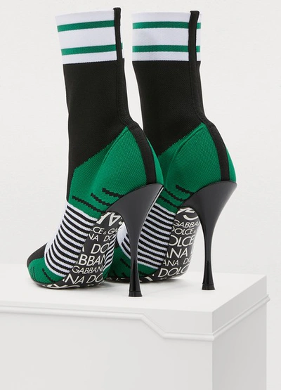 Shop Dolce & Gabbana Dg Sock Ankle Boots In Black