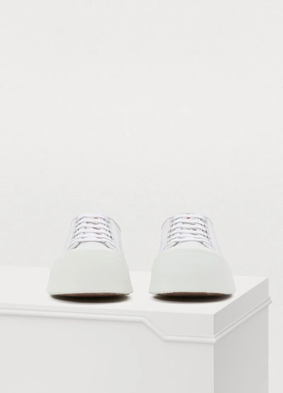 Shop Marni Wedge Sneakers In Lily White