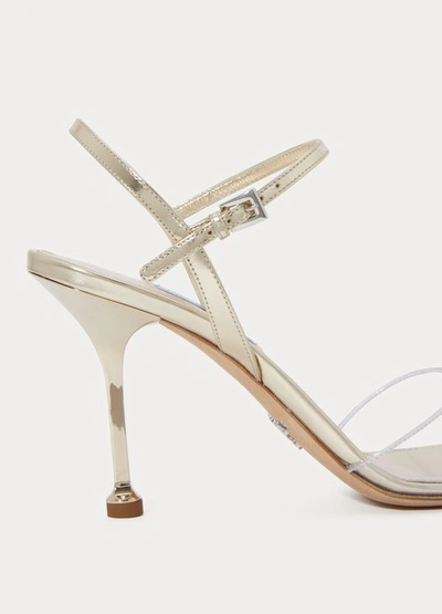 Shop Prada High-heeled Sandals In Gold