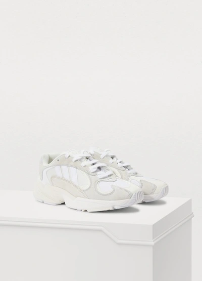 Shop Adidas Originals Yung-1 Sneakers In White