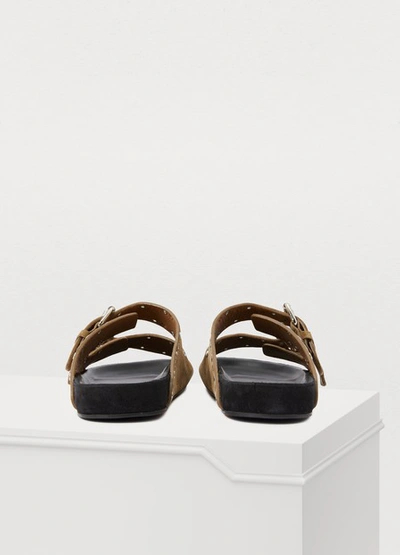 Shop Isabel Marant Lennyo Sandals In Taupe