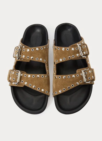Shop Isabel Marant Lennyo Sandals In Taupe