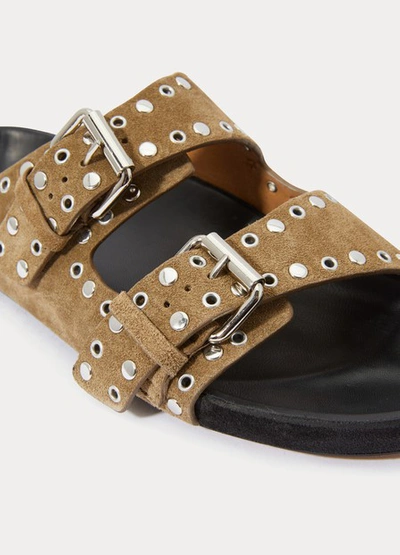 Shop Isabel Marant Lennyo Sandals In Taupe