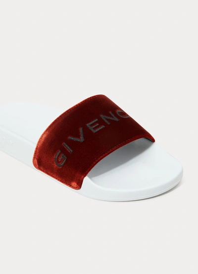 Shop Givenchy Slide Sandals In Cognac