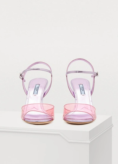 Shop Prada High-heeled Sandals In Pink
