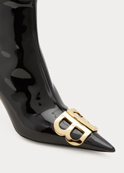 Shop Balenciaga Bb Ankle Boots In Noir