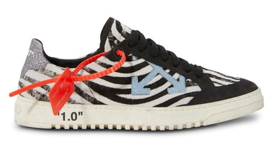 Shop Off-white Arrow Trainers In Black+blue