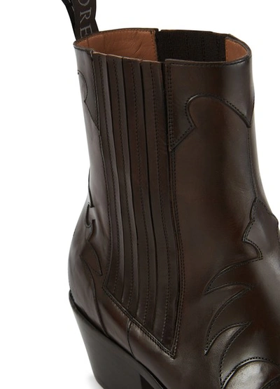 Shop Sartore Western Ankle Boots In Parma Ebano