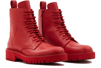 Shop Valentino Garavani Ankle Boots In Rouge Pur/rouge Pur