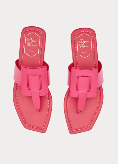 Shop Roger Vivier Viv Sellier Sandals In Rosa Ibisco