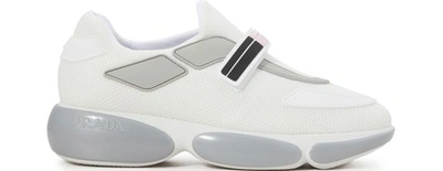 Shop Prada Cloud Sneakers In Bianco/argento