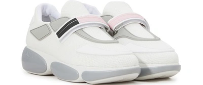 Shop Prada Cloud Sneakers In Bianco/argento