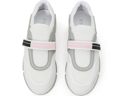 Shop Prada Cloud Sneakers In Bianco/argento