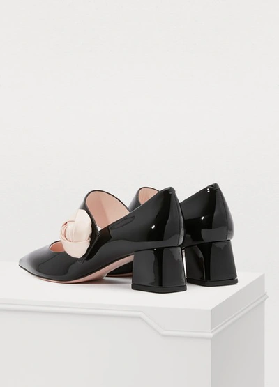 Shop Roger Vivier Pumps With Button Loop In Nero Rosa