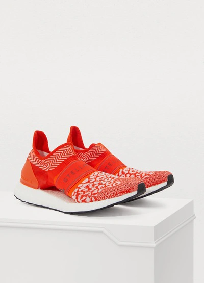 Shop Adidas By Stella Mccartney Ultraboost X3d Leopard Sneakers In White/orange