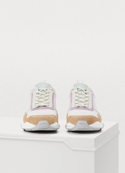 Shop Zespà Leather And Suede Sneakers In Mix 11