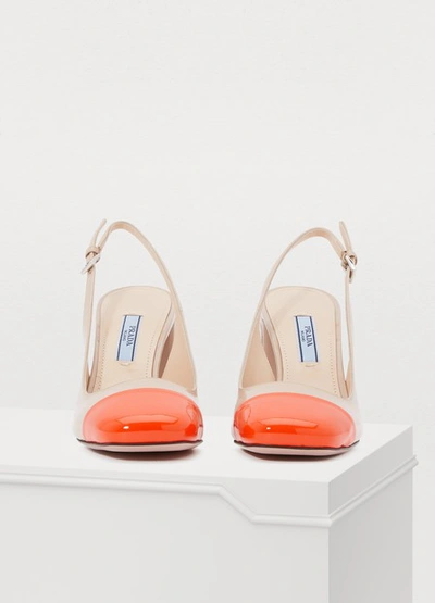 Shop Prada Pumps In Travertino+arancio